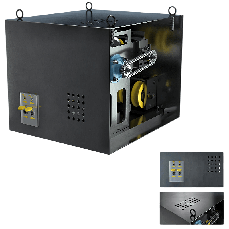 500kg servo stage automation winch with absolute encoder drive for concert and theatrical lifting