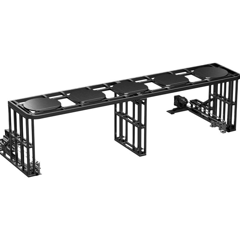 Motorized extendable stage platform with servo drive for concerts and live events