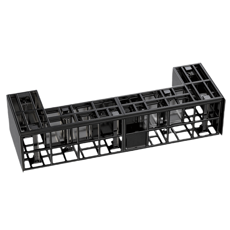 Screw-jack stage lift platform with absolute-encoder servo drive for concerts and theatrical productions